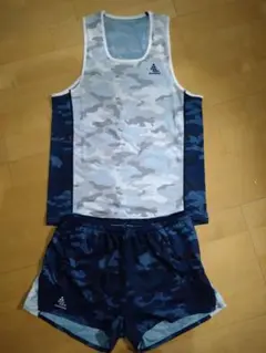スボルメ タンクトップショートパンツセット 迷彩柄 ネイビー Lサイズ