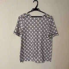 Leilian White Label 幾何学模様 半袖Tシャツ