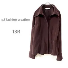 g.f fashion creation トップス　シャツ　長袖　ブラウン　XL