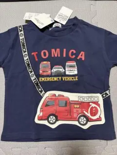 TOMICA 消防車デザイン Tシャツ 100cm