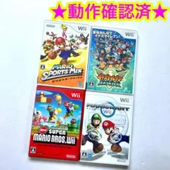 Wii マリオカート マリオブラザーズ スポーツミックス イナズマイレブン 4点
