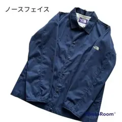 ノースフェイス コーチジャケット ナイロンジャケット 紺 ネイビー 刺繍