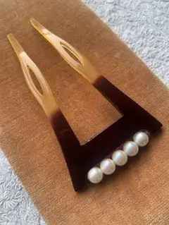 アンティーク バチ簪 簪 パール