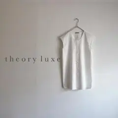 Theory luxe ノースリーブ シャツ ブラウス 38 ホワイト M 綿