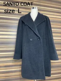 【SANYOCOAT】サンヨーコート(L)コート アンゴラ 高級美品 三陽商会