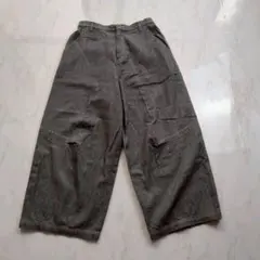 美品　i+mu イム　カジュアルパンツ　Ｌ　デニム系　ワイド