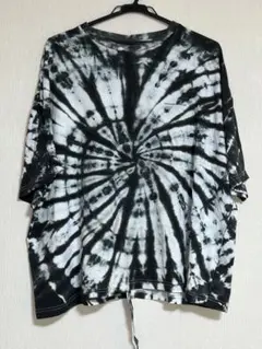 ビッグシルエット　BLACK&WHITE タイダイ　半袖Tシャツ