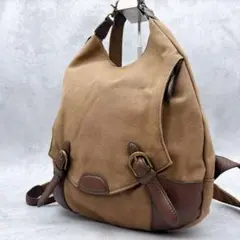 美品　ダコタ　キャンバス　リュックサック　バックパック　ブラウン
