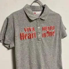 VIVA HEART ビバハート グレー ポロシャツ 42 レディース