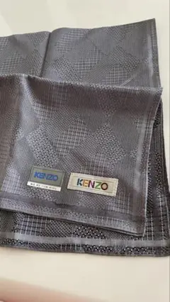 KENZO 幾何学模様織りハンカチ　ミニスカーフにも！