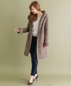 アーバンリサーチロッソ ロングコート フェイクムートン
