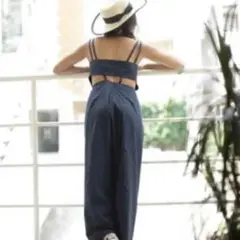 値引き可！searoomlynn シャツロンパースM【美品】 シールームリン OXFORDシャツロンパース