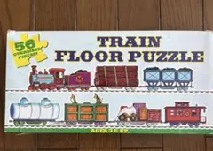 【輸入知育玩具】TRAIN FLOOR PUZZLE 汽車ジグソーパズル56枚