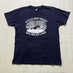 ト2506-14-4775 グラニフ フォレストプリントTシャツ　ネイビー　L