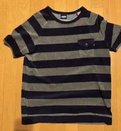 KAVU ネイビーグレー ストライプ Tシャツ L
