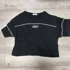 GAREY クロップドTシャツ ブラック