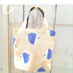 1649】ハンドメイド★マンボウ柄★マチありミニミニバッグ