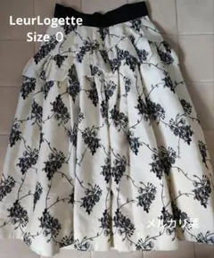 LeurLogette シェイドフラワー 立体刺繍スカート ルールロジェット 0