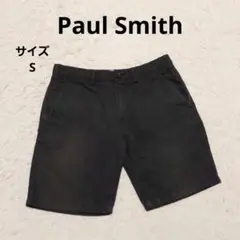 ポール・スミス ショートパンツ 黒 シンプル カジュアル アウトドア リネン混