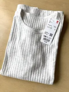 ユニクロ　GIRSルームセットのTシャツのみ　150 ライトグレー