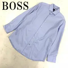 LA7685 BOSS ボス コットン 長袖ボタンシャツ ブルー 41