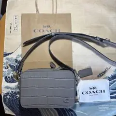 COACH グレー ショルダーバッグ