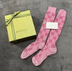 GUCCI ラメ ファブリック ソックス ピンク
