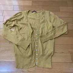 シナフ　マスタード　ニットカーディガン