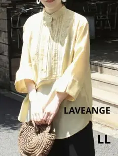 LAVEANGE ピンタック ブラウス　シャツ　大きいサイズLL