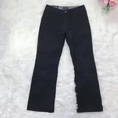3164 レディース カジュアルパンツ シンプル ベーシック ボトム BLK M