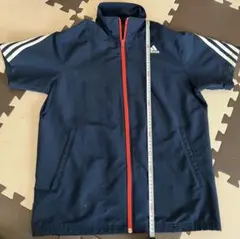 adidas ネイビー ジャケット ショートスリーブ