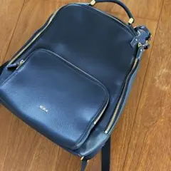 TUMI ネイビー レザー リュック トゥミ