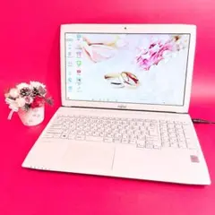 携帯性抜群✨薄型白ノートパソコン!大容量!WEBカメラで事務学習✨学生・社会人に