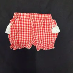 赤と白のギンガムチェックパンツ 95