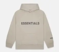 ESSENTIALS ベージュ スウェットパーカー Mサイズ