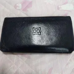 ヒロフ HIROFU レザー製 黒 長財布