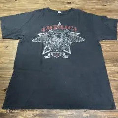 anvil アンビル　Tシャツ　プリント　AMERICA 1776 ブラック