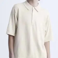 【未使用】UNIQLOU ニットポロシャツ 2024年 ナチュラル L
