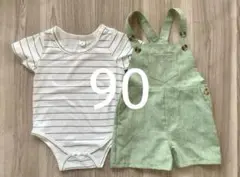 SHEIN オーバーオール　ロンパース　2枚セット　90