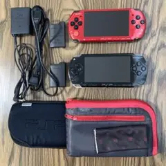 PSP ハード 本体 3000 レッド・ブラック 1000 ブラック セット