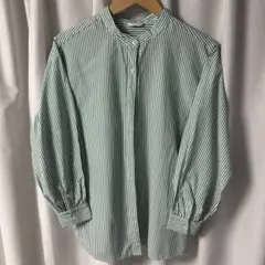 INGNI ストライプシャツ グリーン Mサイズ