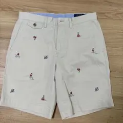 ポロラルフローレン　刺繍デザイン ショートパンツ ベージュ