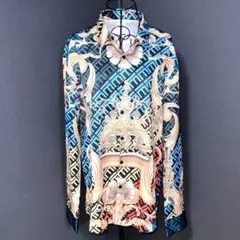 【新品未使用】男女兼用　メンズ　レディース　シャツ　ジャケット　バロック柄　②①