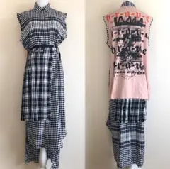 【新品未使用】DIESEL ワンピース チェック アシンメトリー xxs