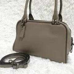 【美品】マザーハウス レン 2way グレージュ ハンドバッグ ショルダー