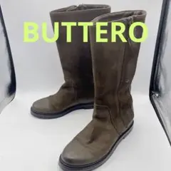 BUTTERO サイドジップ ブーツ レザー 23cm
