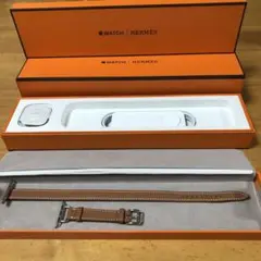 アップルウォッチエルメスドゥブルトゥールアトラージュゴールドレザーベルト