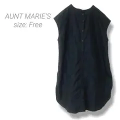 【アントマリーズ】AUNT MARIE‘S✨美品✨ノースリーブワンピース F 黒