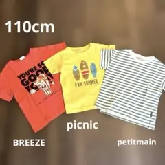 110cm 子供服　ブリーズ　petitmain ピクニック　Tシャツまとめ売り