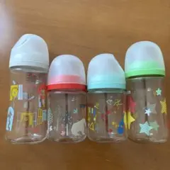 カラフルな哺乳瓶4本セット